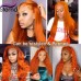 Stema Orange Ginger 13x4 Transparent Lace Front Human Hair Wigs